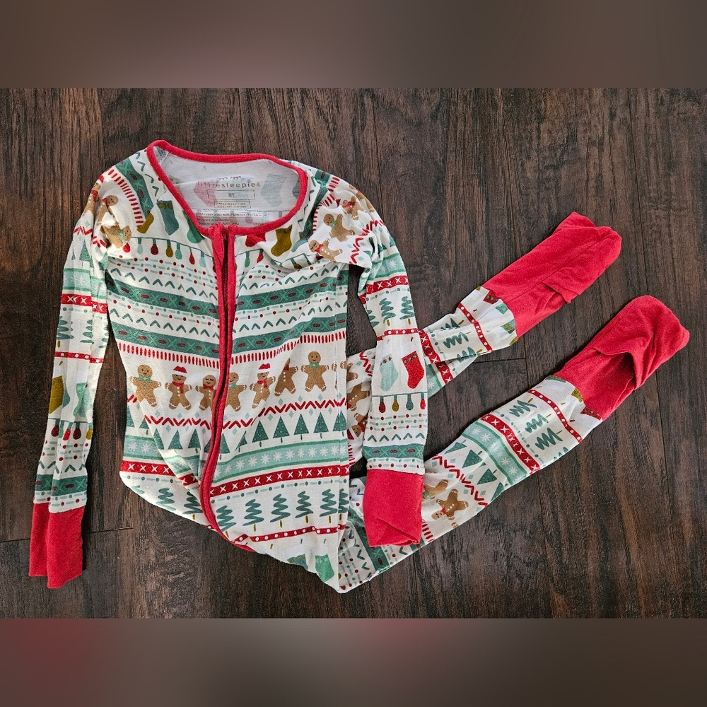 Little Sleepies Christmas Fair Isle Zippy, 3T